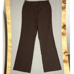 Vtg Oscar De‎ La Renta Career Dress Slacks Womens 28X32 Brown Flare Work Office